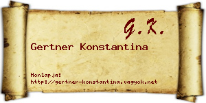 Gertner Konstantina névjegykártya